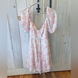 Altar'd State Pink Floral Casual Dress
